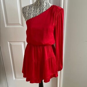Steve Madden Vibrant Red One-Shoulder Dress